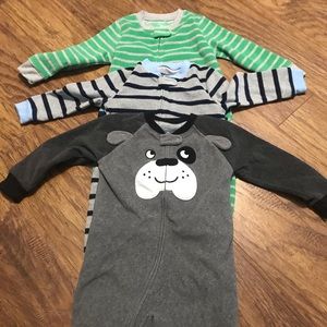 Bundle of 3 footed pajamas